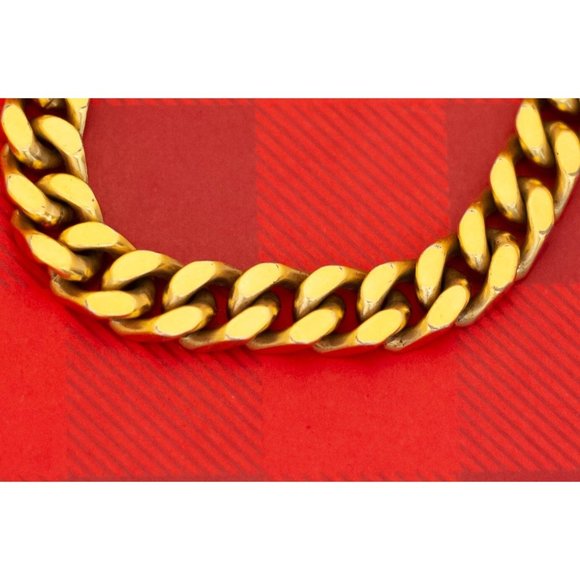 7 1/2 inch, Vintage Gold Plated Curb Chains Bracelet by Amerik Fem - O31 - Picture 2 of 3